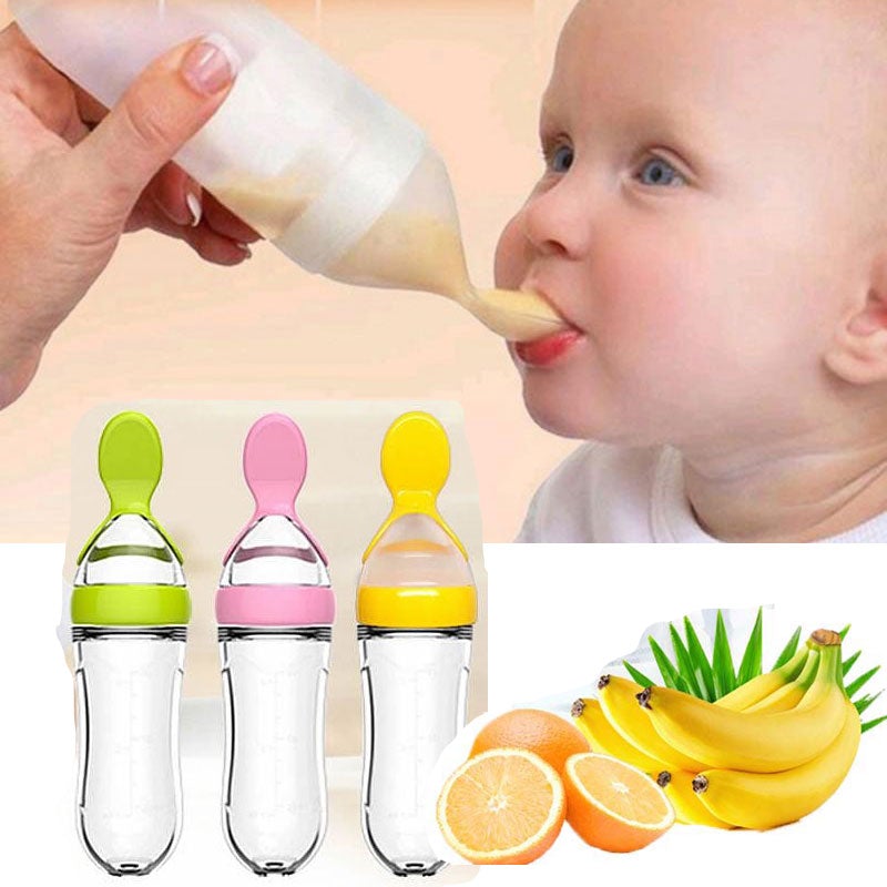 Biberon avec cuillère pour nouveau-né | EasyBottle™ - Les bébés